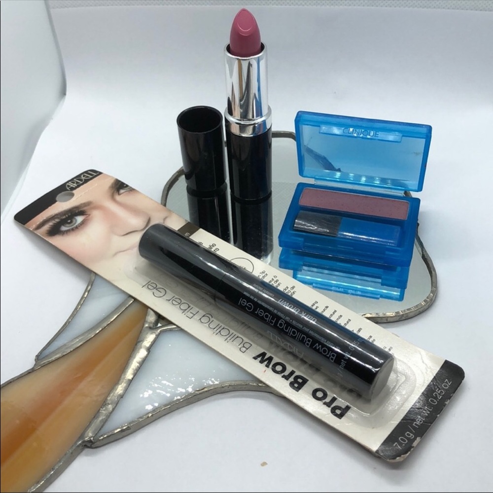 Clinique Powder Blusher, Lipstick, Brow gel